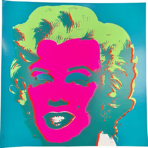 Vintage painting 'Sunday B. Morning' Marilyn Monroe by Andy Warhol, 1970s