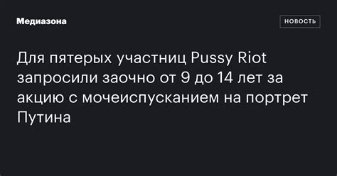 Для пятерых участниц Pussy Riot запросили заочно от 9 до 14 лет за акцию с мочеиспусканием на