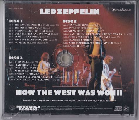 Yahoo オークション Moonchild Records Led Zeppelin How The West W