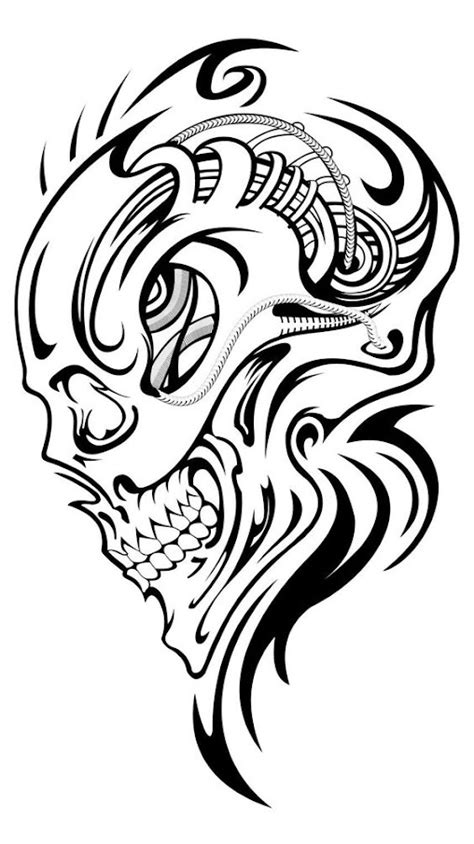 Tattoos Book: +3000 FREE Tattoo Designs: Skull tattoo stencil for men