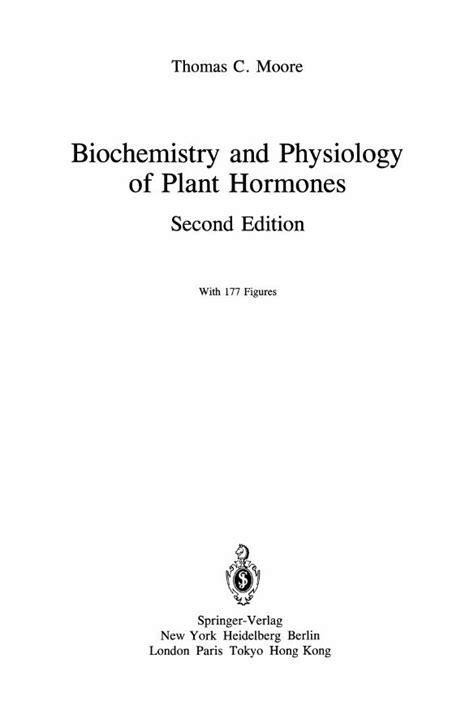 PDF Biochemistry And Physiology Of Plant Hormones 978 1 4612 3654