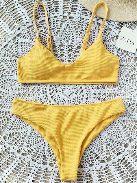 45 OFF Padded Bralette Bikini Set Rosegal