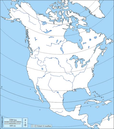 Am Rica Del Norte Mapa Gratuito Mapa Mudo Gratuito Mapa En Blanco 10400