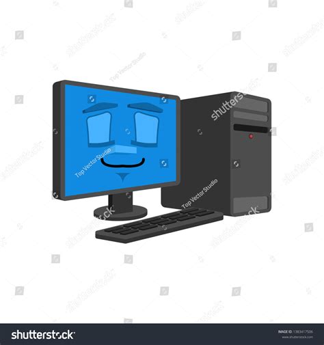 Computer Sleeping Isolated Pc Sleep Mode Stock Vector (Royalty Free