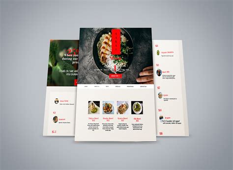 Sushi Restaurant Sakai Mockup Layout Presentation On Behance