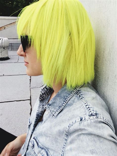 Pravana Neon Yellow Photo By Stephieyaknow Short Bob Hairstyles Pretty Hairstyles Human Hair