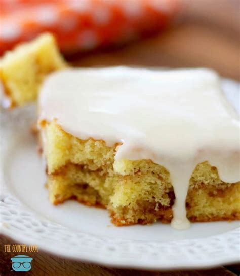 Glazed Honey Bun Cake The Country Cook