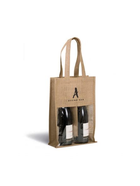 Sac Porte Bouteilles En Jute Personnalisable SIP19