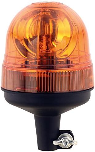 Adluminis Halogen Rundumleuchte Orange Gro Mit Festem Fu