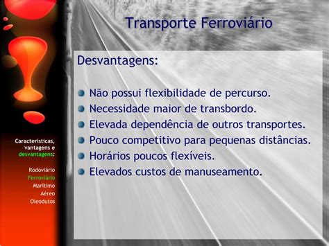 Vantagens Do Transporte Ferroviário - Vantagens Do Transporte Ferroviário - FDPLEARN