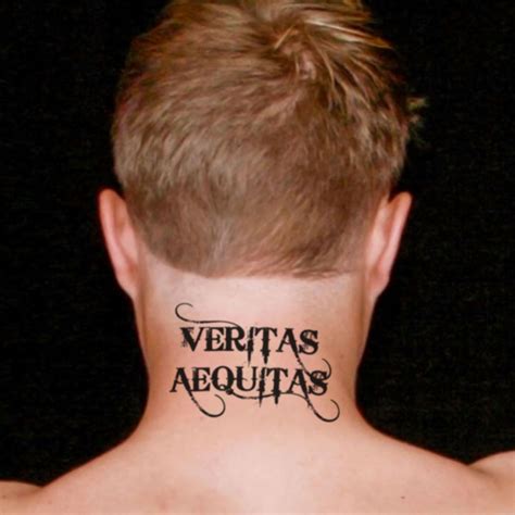 Veritas Aequitas Boondock Saints Temporary Tattoo Sticker - OhMyTat