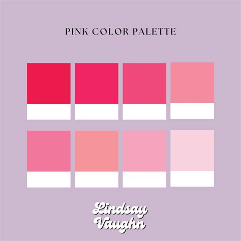 Pink Color Swatches Pink Color Palette Digital Art Procreate Swatch - Etsy