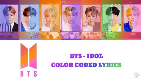 Bts 방탄소년단 Idol Color Coded Lyrics Kpop Youtube