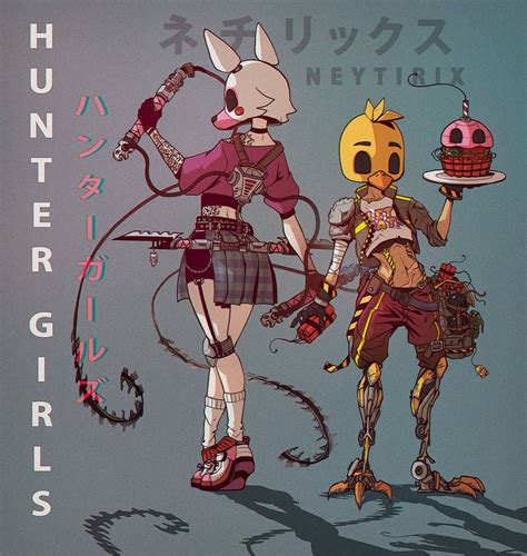 Hunter Girls Fnaf By Neytirix Fnaf Drawings Anime Fnaf Fnaf