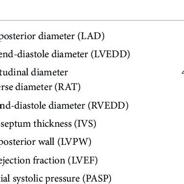 Transthoracic echocardiography (TTE) results. | Download Scientific Diagram