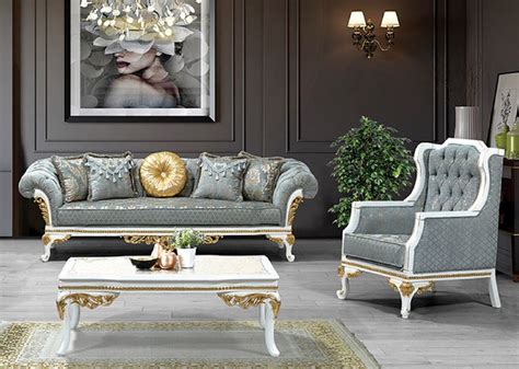 Sofa Grey Pattern Baci Living Room