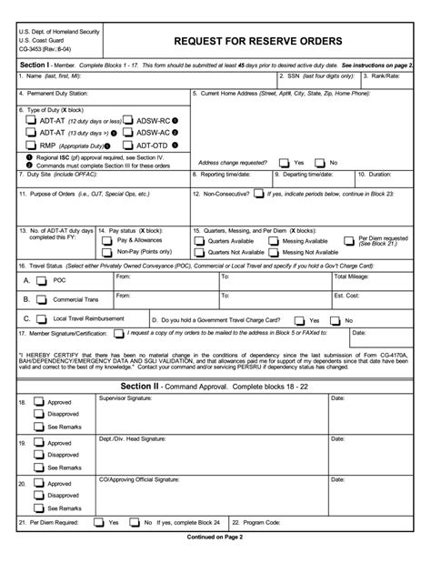 Coast Guard Form The Comprehensive Guide May Printable