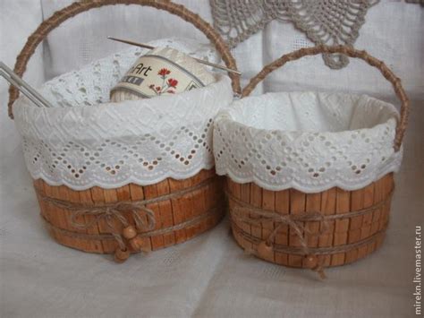 Корзинка из прищепок. Мастер-класс