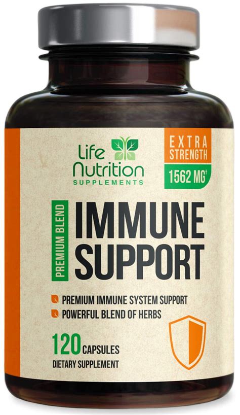 Life Nutrition Immune System Booster Immunity Support Vitamins, 1560mg, 120 Ct. - Walmart.com ...