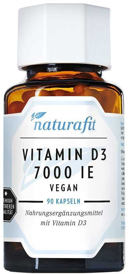 Naturafit Vitamin D3 7 000 IE Vegan Kapseln Ab 9 09 Preisvergleich