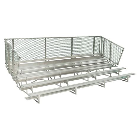 Ultra Play 15 Ft 5 Row Aluminum Bleacher Frame With Chain Link Nr