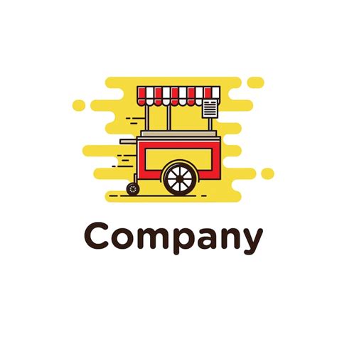 Premium Vector | Ice cream cart logo