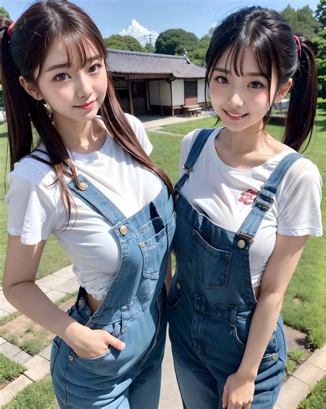 Two beautiful Japan girls、 14years、Big breasts that are about to burst