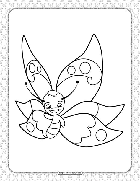 Printable Butterfly Pdf Coloring Pages 15