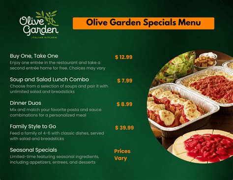 Menu Highlights and Dining Information for Garden Grille 14
