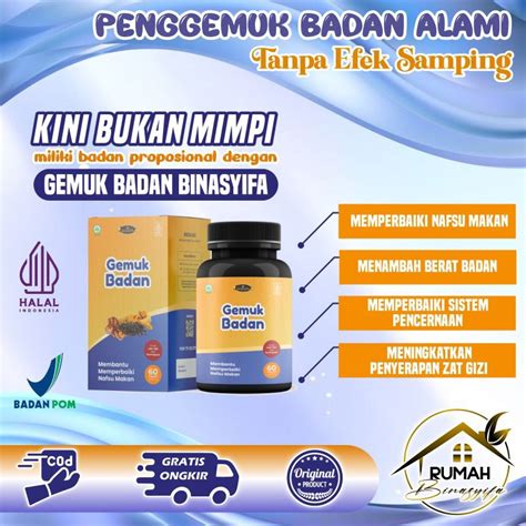 Jual Terlaris Herbal Original Suplemen Penggemuk Badan Penambah Nafsu