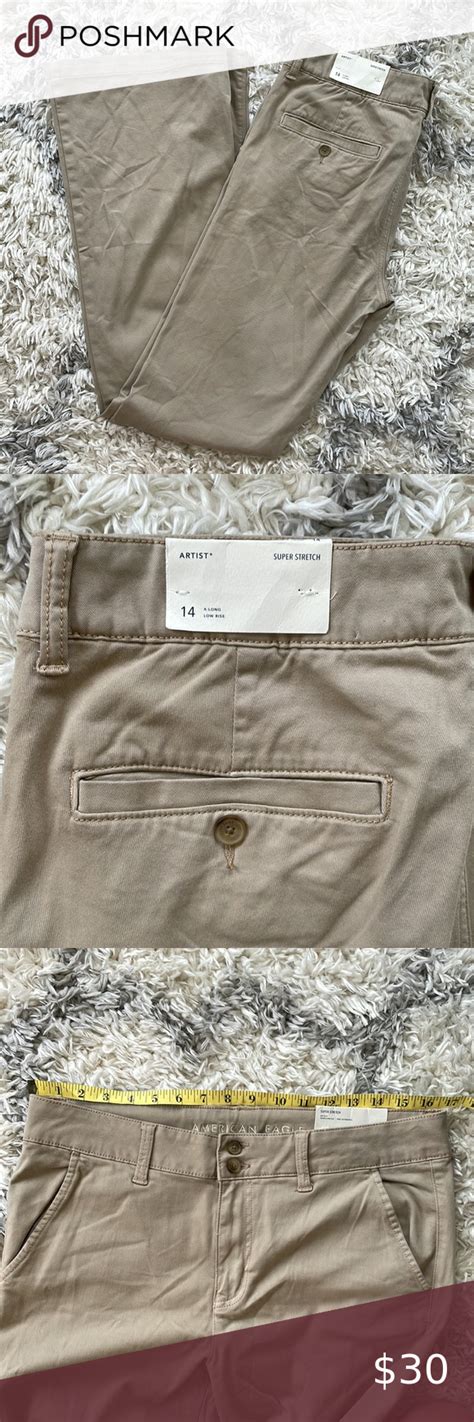 AE Artist Low Rise X Long Flare Super Stretch Khakis NWT In 2022