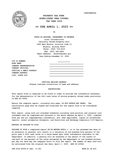 Dor Form 82061 B 2024 Fill Out Sign Online And Download Printable Pdf Arizona Templateroller