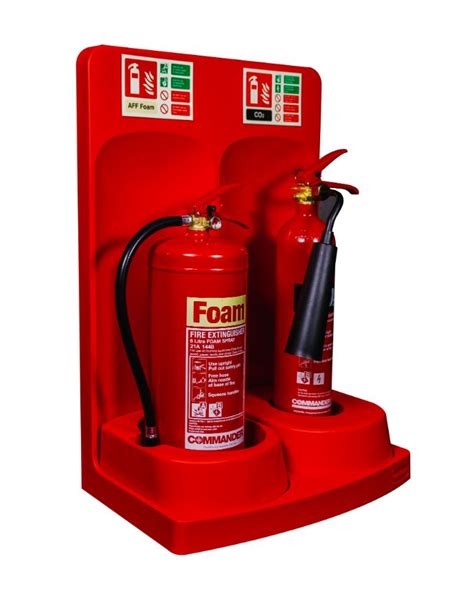 Commander Double Extinguisher Stand With Inserts Checkfire