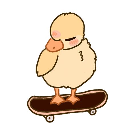 Skateboard Duck Sticker For Sale By Xxmoon04xx Cute Doodles Duck