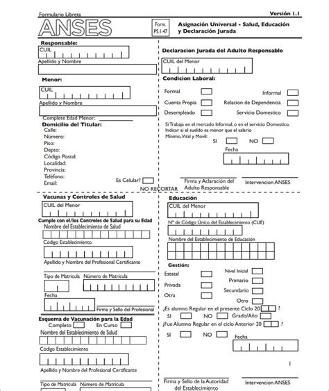 Como presentar el Formulario 1 47 para Asignación Universal de ANSES