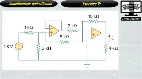 amplificateur opérationnel exercice corrigé 15 YouTube
