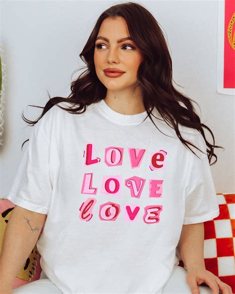 Love Letters Valentines Day T Shirt Oversized Comfort Colors Valentine