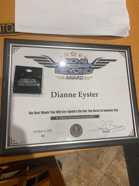 Diane went Above & Beyond | St. Charles Missouri Chapter #2527 | St