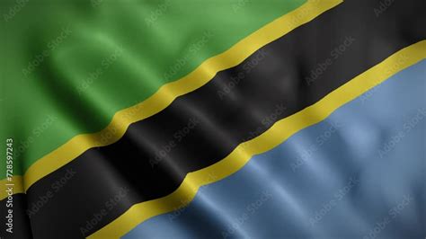 Tanzania Waving Flag Flag Of Tanzania Animation Tanzanian Flag