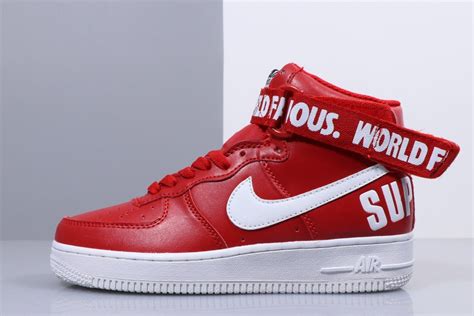 Nike Air Force 1 High Supreme SP “World Famous” Varsity Red-White ...