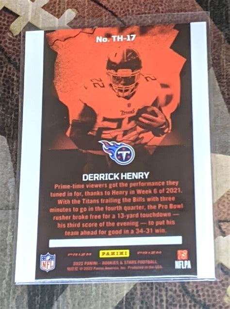 Derrick Henry 2022 Panini Rookies Stars THRILLERS Silver Prizm 17