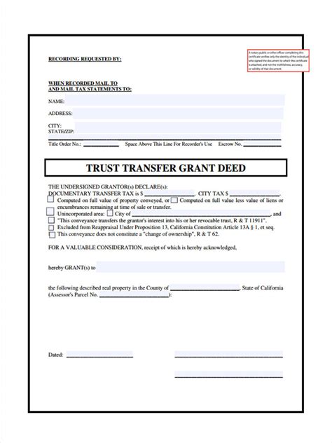 Page Trust Grant Deed Fillable Form Printable Forms Free Online