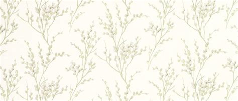 Pussy Willow Off White Hedgerow Floral Curtain Fabric By Laura Ashley
