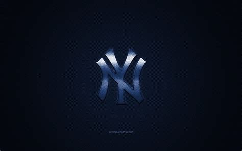 New York Yankees American Baseball Club Mlb Blue Logo Blue Carbon