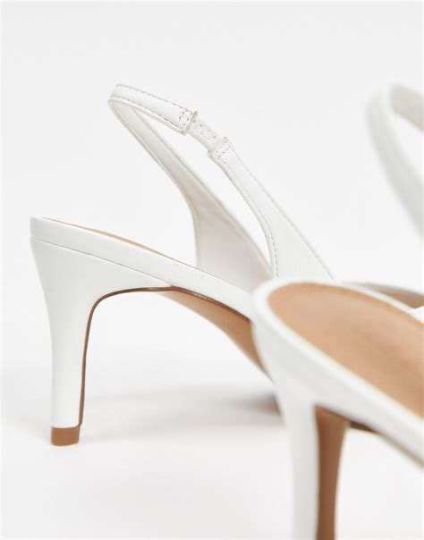 White Slingback Kitten Heels Atelier Yuwaciaojp