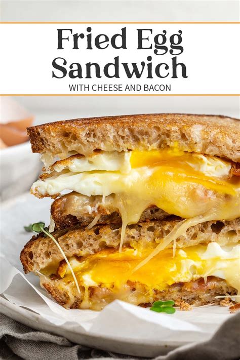 Fried Egg Sandwich with Cheese and Bacon | Recipe | Sandwiches, Fried ...