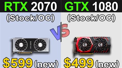 RTX 2070 Vs GTX 1080 Stock And Overclock New Games Benchmarks