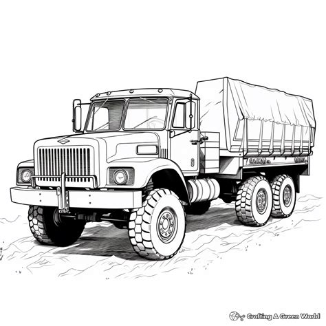 Army Truck Coloring Pages - Free & Printable!