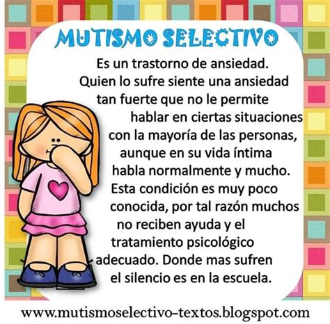 Pin By Mutismo Selectivo Textos Y Vid On Difusi N Mutismo Selectivo