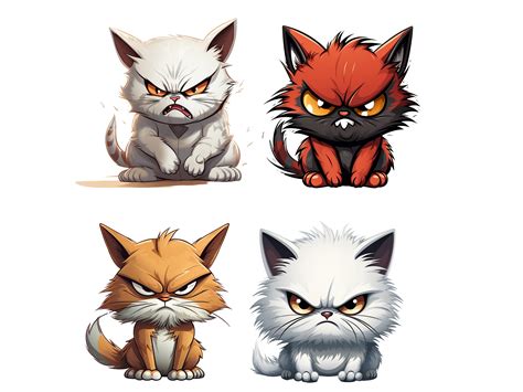 Angry Cat Cartoon Clipart Graphic by Nayem Khan · Creative Fabrica